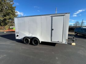 2026 HAULMARK PASSPORT DELUXE 7×16 ENCLOSED TRAILER-7k GVW-WHITE, 7′ INT, V-NOSE, ELECTRIC BRAKES AND RAMP DOOR (PP716T2-D)