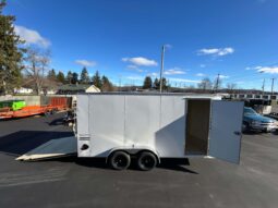 2026 HAULMARK PASSPORT DELUXE 7×16 ENCLOSED TRAILER-7k GVW-WHITE, 7′ INT, V-NOSE, ELECTRIC BRAKES AND RAMP DOOR (PP716T2-D)