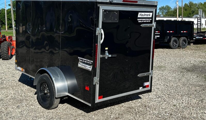 2026 Haulmark Passport Deluxe 5 x 10 Enclosed Cargo Trailer-2,990 GVW, 6’6″ Interior, V-Nose, Single Side Swing Door (PP510S2-D)-Black full