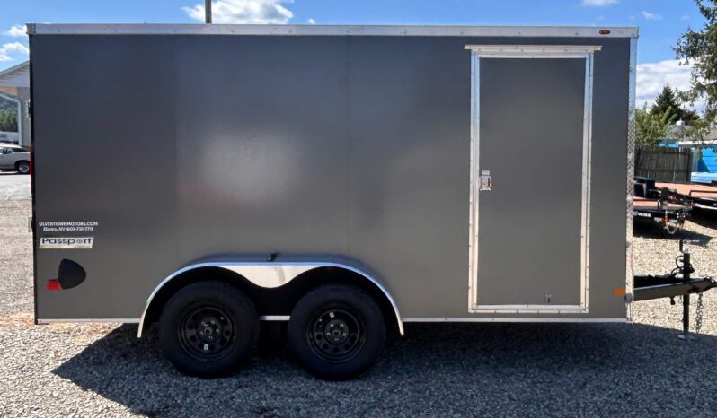 2027 7 X 14 Haulmark Passport Deluxe Enclosed Trailer-7,000 GVW, 7’0″ Interior, V-Nose, Ramp Door (PP714T2-D)-Gray full