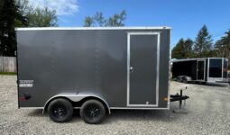 7 X 14 Haulmark Passport Deluxe Enclosed Cargo Trailer-7,000 GVW, 7’0″ Interior, V-Nose, Ramp Door (PP714T2-D)-Gray