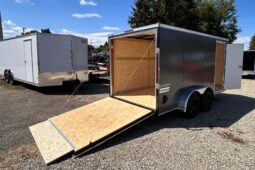 2027 7 X 14 Haulmark Passport Deluxe Enclosed Trailer-7,000 GVW, 7’0″ Interior, V-Nose, Ramp Door (PP714T2-D)-Gray full