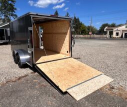 2027 7 X 14 Haulmark Passport Deluxe Enclosed Trailer-7,000 GVW, 7’0″ Interior, V-Nose, Ramp Door (PP714T2-D)-Gray full