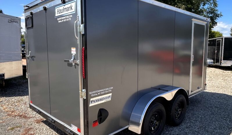 2027 7 X 14 Haulmark Passport Deluxe Enclosed Trailer-7,000 GVW, 7’0″ Interior, V-Nose, Ramp Door (PP714T2-D)-Gray full