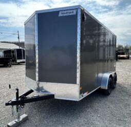 7 X 14 Haulmark Passport Deluxe Enclosed Cargo Trailer-7,000 GVW, 7’0″ Interior, V-Nose, Ramp Door (PP714T2-D)-Gray