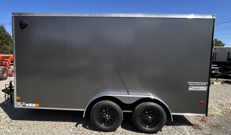 2027 7 X 14 Haulmark Passport Deluxe Enclosed Trailer-7,000 GVW, 7’0″ Interior, V-Nose, Ramp Door (PP714T2-D)-Gray full