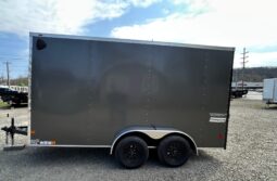 7 X 14 Haulmark Passport Deluxe Enclosed Cargo Trailer-7,000 GVW, 7’0″ Interior, V-Nose, Ramp Door (PP714T2-D)-Gray