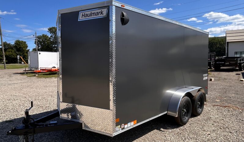 2027 7 X 14 Haulmark Passport Deluxe Enclosed Trailer-7,000 GVW, 7’0″ Interior, V-Nose, Ramp Door (PP714T2-D)-Gray full