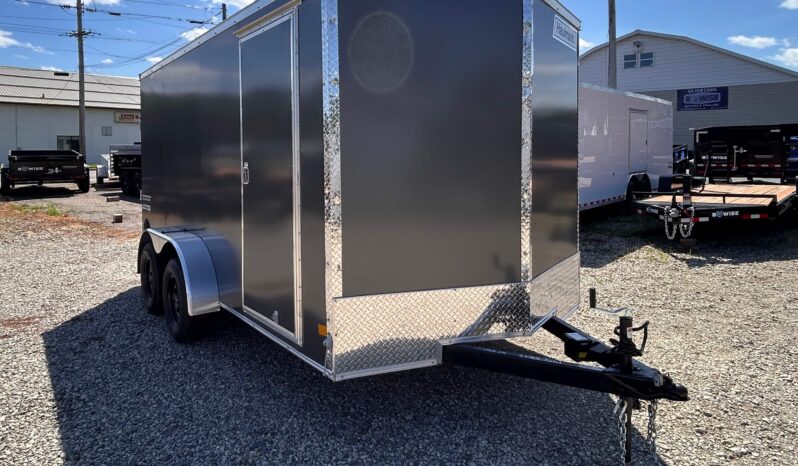 2027 7 X 14 Haulmark Passport Deluxe Enclosed Trailer-7,000 GVW, 7’0″ Interior, V-Nose, Ramp Door (PP714T2-D)-Gray full