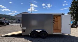2027 7 X 14 Haulmark Passport Deluxe Enclosed Trailer-7,000 GVW, 7’0″ Interior, V-Nose, Ramp Door (PP714T2-D)-Gray