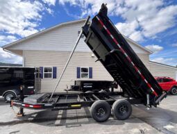 2027 BELMONT 7×14 LOW PROFILE DUMP TRAILER-14,000 GVW, 3 WAY COMBO GATE, RAMPS & D-RINGS (DLX8214-14K)