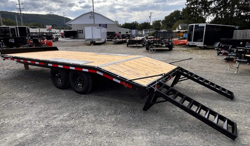 2027 BELMONT 8.5×20-14k DECKOVER EQUIPMENT TRAILER w/5′ SPRING ASSISTED LADDER RAMPS (DO920-14K) full