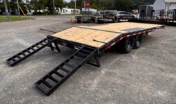2027 BELMONT 8.5×20-14k DECKOVER EQUIPMENT TRAILER w/5′ SPRING ASSISTED LADDER RAMPS (DO920-14K) full