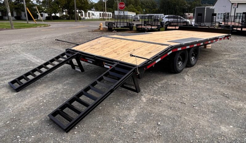 2027 BELMONT 8.5×20-14k DECKOVER EQUIPMENT TRAILER w/5′ SPRING ASSISTED LADDER RAMPS (DO920-14K) full