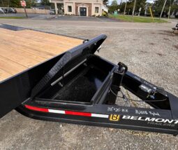 2027 BELMONT 8.5×20-14k DECKOVER EQUIPMENT TRAILER w/5′ SPRING ASSISTED LADDER RAMPS (DO920-14K) full