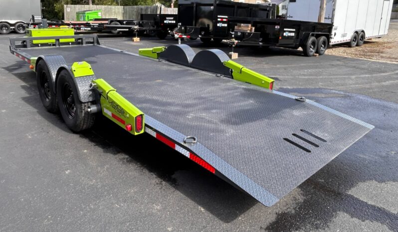 2027 BELMONT-FLATTRAK 7×22-14,000 LAY FLAT, TILT, DROP-DECK EQUIPMENT TRAILER w/HYDRAULIC JACK (FCH8022) full