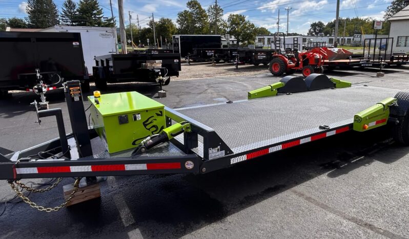 2027 BELMONT-FLATTRAK 7×22-14,000 LAY FLAT, TILT, DROP-DECK EQUIPMENT TRAILER w/HYDRAULIC JACK (FCH8022) full