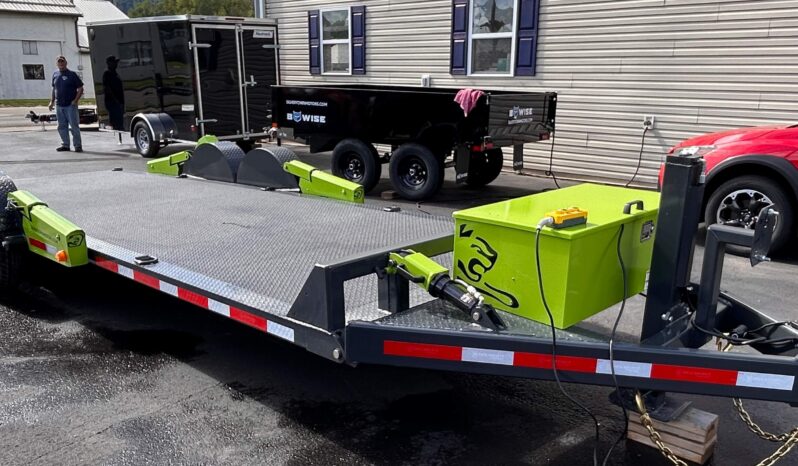 2027 BELMONT-FLATTRAK 7×22-14,000 LAY FLAT, TILT, DROP-DECK EQUIPMENT TRAILER w/HYDRAULIC JACK (FCH8022) full