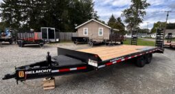 2027 BELMONT 8.5×20-14k DECKOVER EQUIPMENT TRAILER w/5′ SPRING ASSISTED LADDER RAMPS (DO920-14K) full