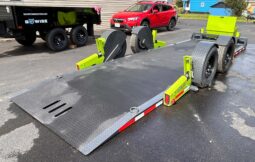 2027 BELMONT-FLATTRAK 7×22-14,000 LAY FLAT, TILT, DROP-DECK EQUIPMENT TRAILER w/HYDRAULIC JACK (FCH8022) full