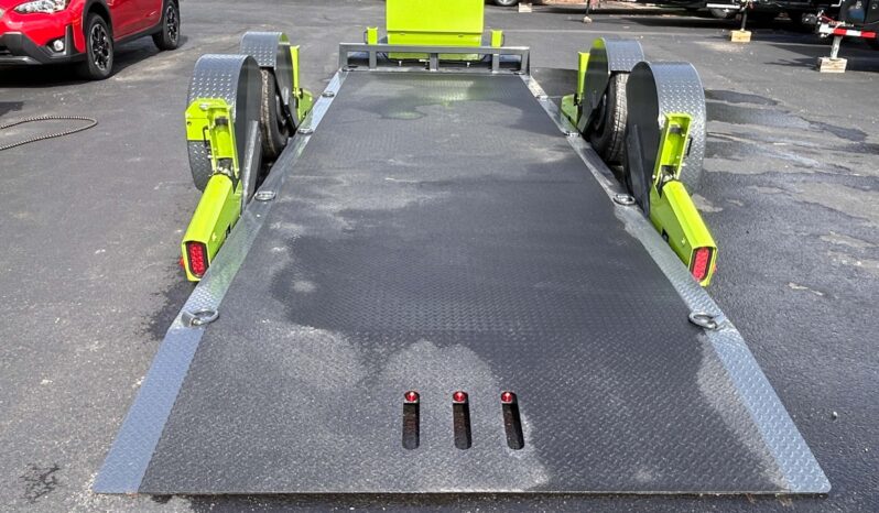 2027 BELMONT-FLATTRAK 7×22-14,000 LAY FLAT, TILT, DROP-DECK EQUIPMENT TRAILER w/HYDRAULIC JACK (FCH8022) full