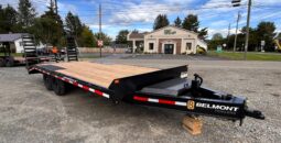2027 BELMONT 8.5×20-14k DECKOVER EQUIPMENT TRAILER w/5′ SPRING ASSISTED LADDER RAMPS (DO920-14K) full