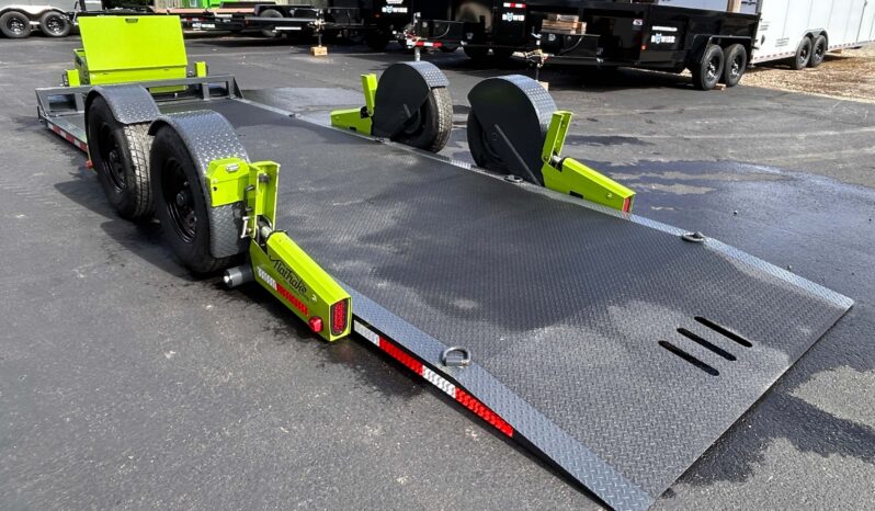 2027 BELMONT-FLATTRAK 7×22-14,000 LAY FLAT, TILT, DROP-DECK EQUIPMENT TRAILER w/HYDRAULIC JACK (FCH8022) full