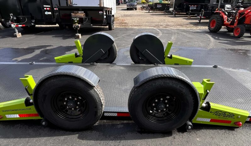2027 BELMONT-FLATTRAK 7×22-14,000 LAY FLAT, TILT, DROP-DECK EQUIPMENT TRAILER w/HYDRAULIC JACK (FCH8022) full