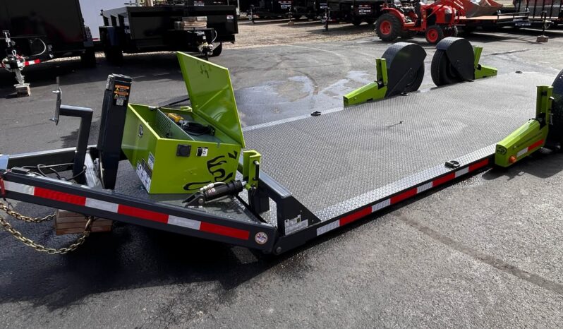 2027 BELMONT-FLATTRAK 7×22-14,000 LAY FLAT, TILT, DROP-DECK EQUIPMENT TRAILER w/HYDRAULIC JACK (FCH8022) full