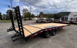 2027 BELMONT 8.5×20-14k DECKOVER EQUIPMENT TRAILER w/5′ SPRING ASSISTED LADDER RAMPS (DO920-14K) full