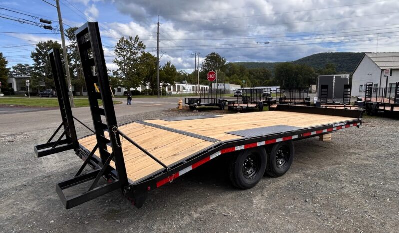 2027 BELMONT 8.5×20-14k DECKOVER EQUIPMENT TRAILER w/5′ SPRING ASSISTED LADDER RAMPS (DO920-14K) full