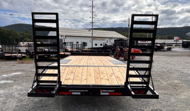 2027 BELMONT 8.5×20-14k DECKOVER EQUIPMENT TRAILER w/5′ SPRING ASSISTED LADDER RAMPS (DO920-14K) full
